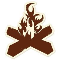 Campfire Bumper Sticker 4